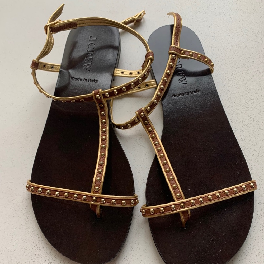 J.Crew T- strap studded Sandal